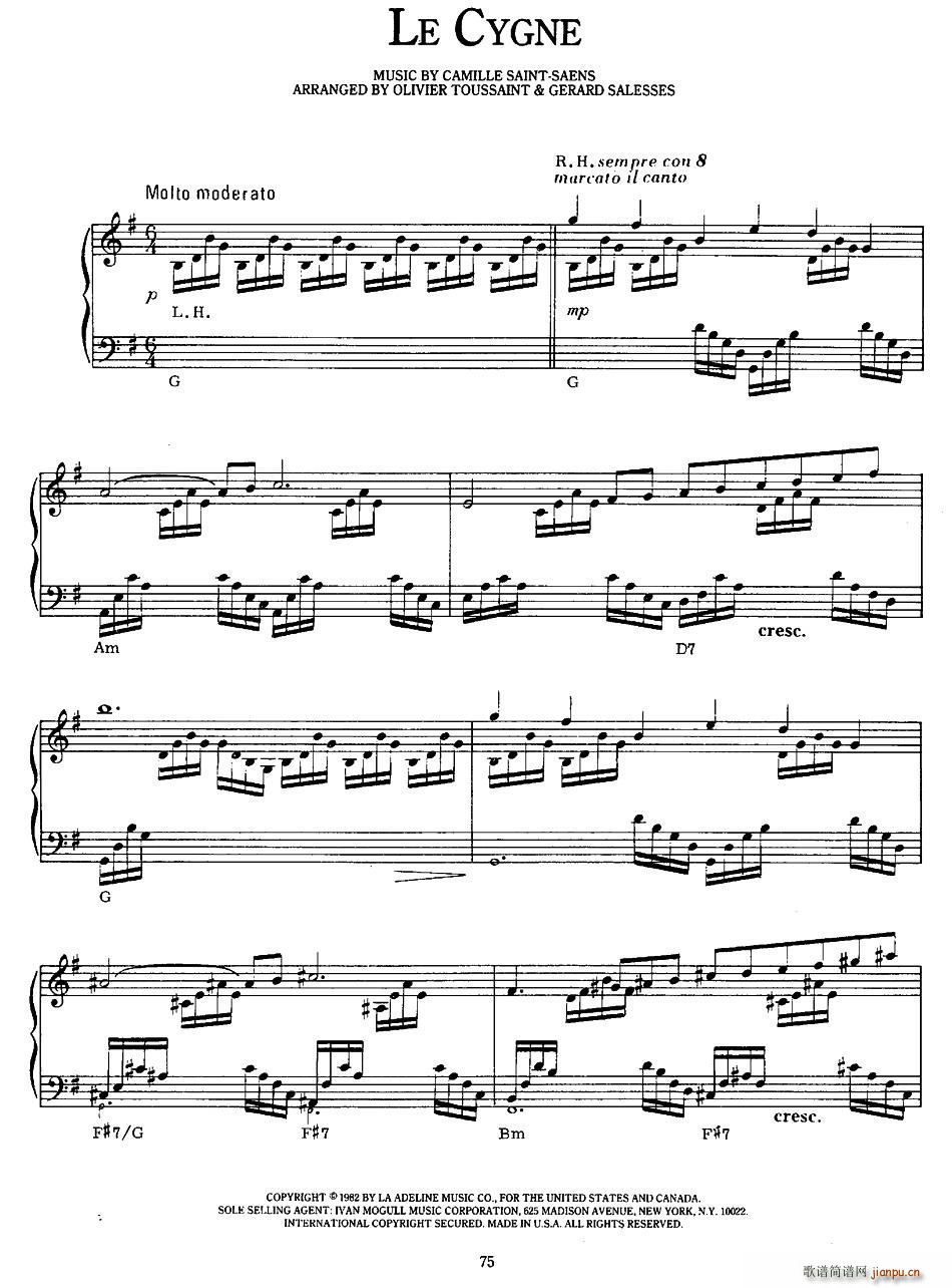 Le Cygne(八字歌谱)1