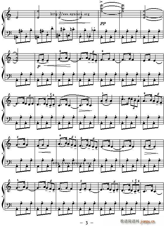 在中亚细亚草原上(八字歌谱)3