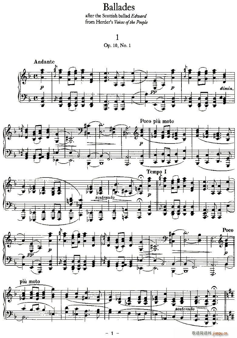 Ballades(八字歌谱)1