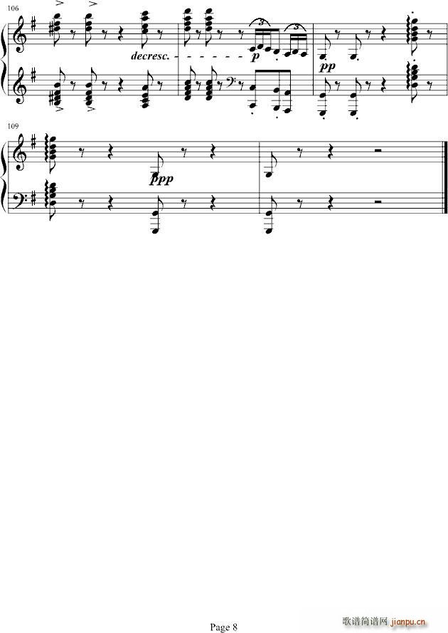 阿拉伯风格幻想曲(八字歌谱)8