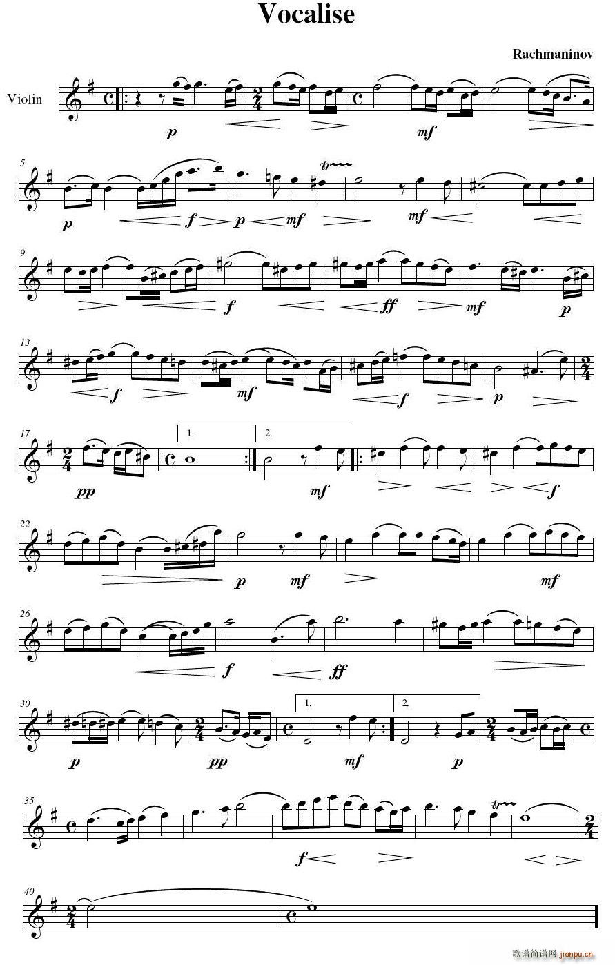 vocalise(八字歌谱)1