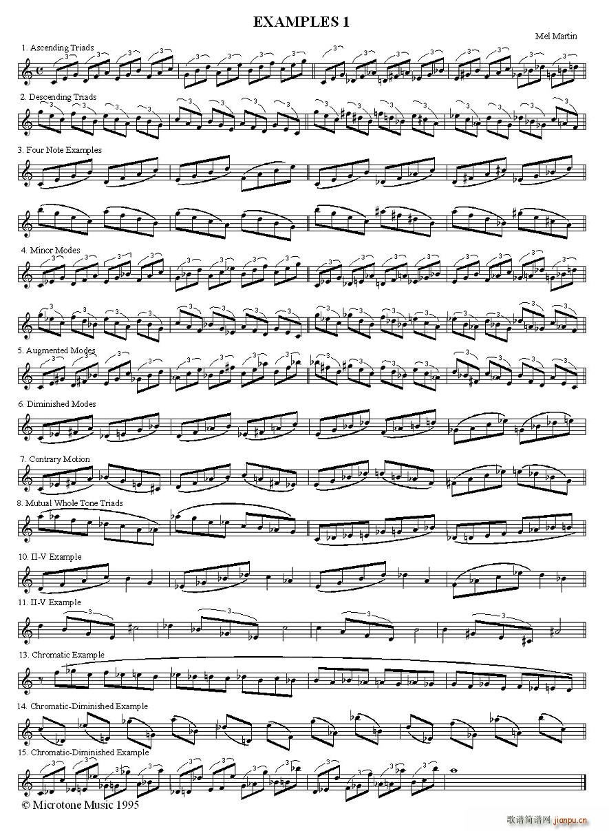 EXAMPLES(八字歌谱)1