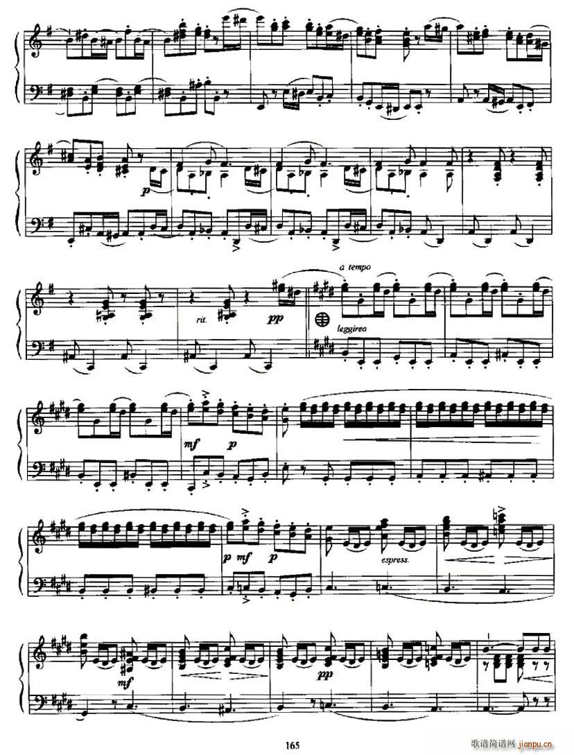 e小调随想回旋曲(八字歌谱)6