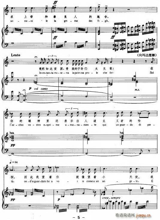 有一天我遥望天空(八字歌谱)5