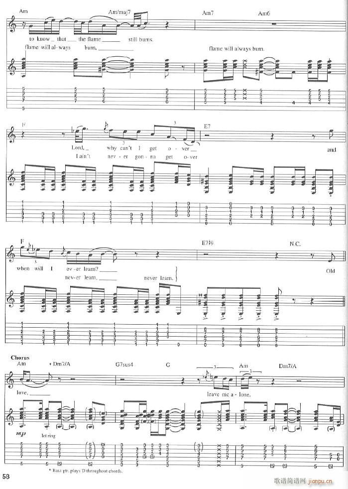 Old Love(八字歌谱)3