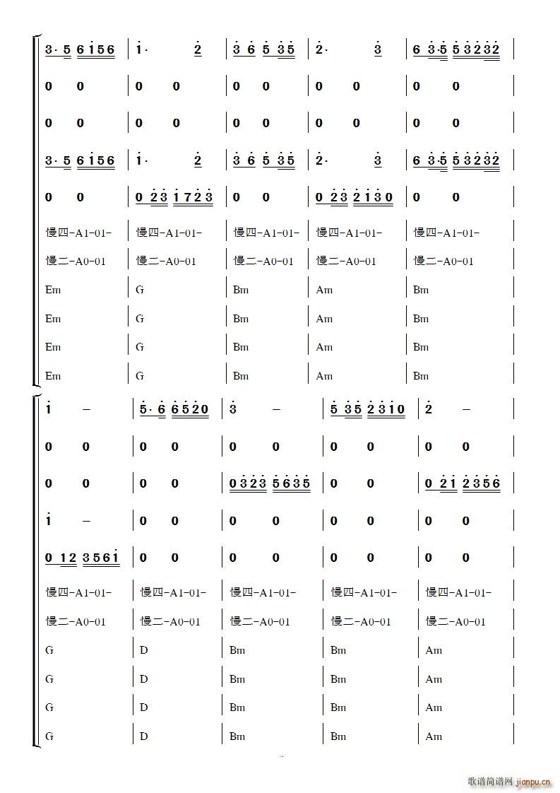 沂蒙颂 伴奏版(七字歌谱)3