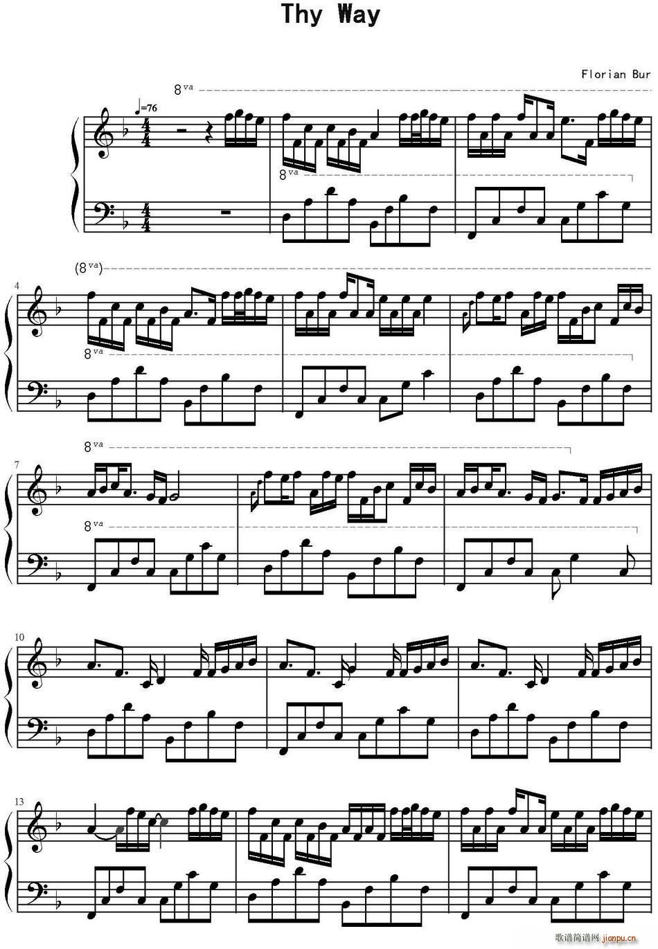 The Way(七字歌谱)1