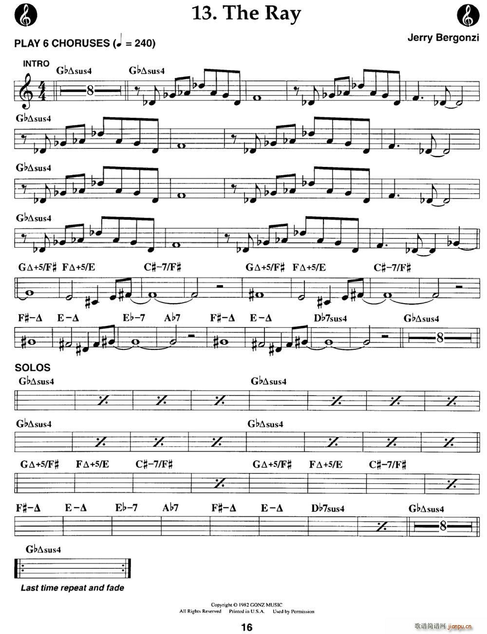 The Ray(七字歌谱)1