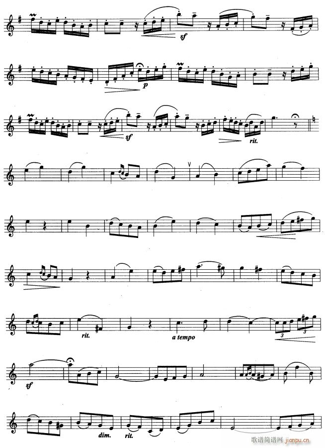 巴丁小夜曲2(六字歌谱)1