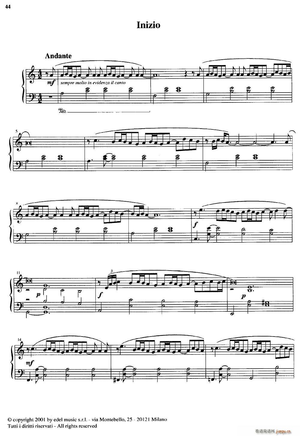 Inizio(六字歌谱)1