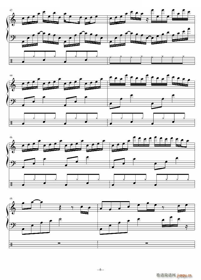 琴键上的舞蹈(六字歌谱)6