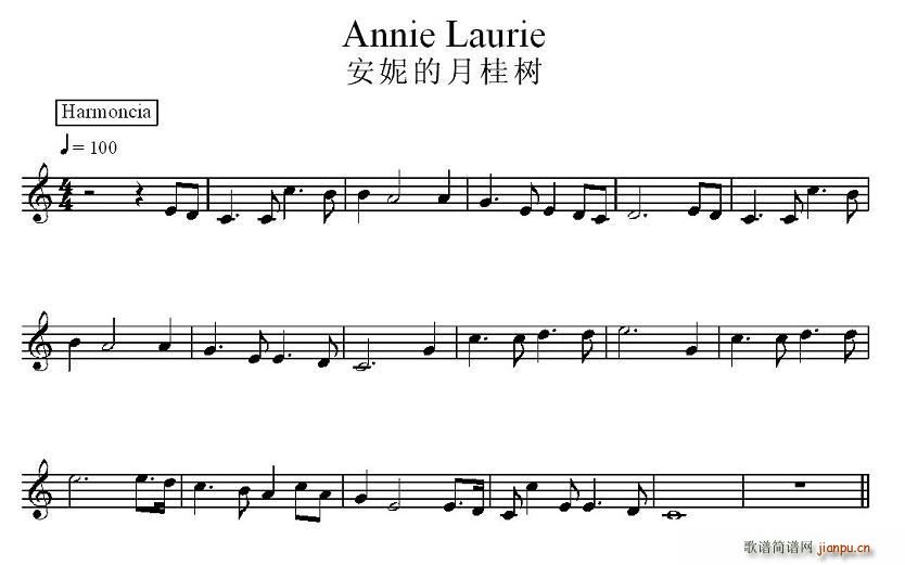 安妮的月桂树(六字歌谱)1