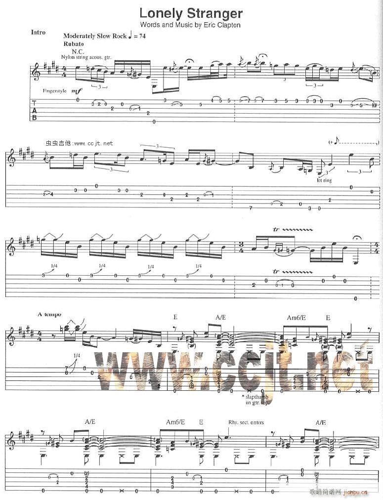 Lonely(六字歌谱)1