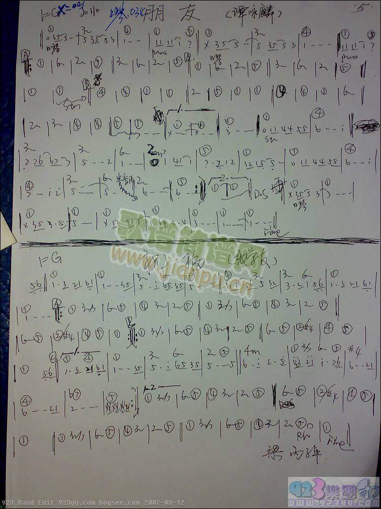 谭咏麟-朋友(六字歌谱)1