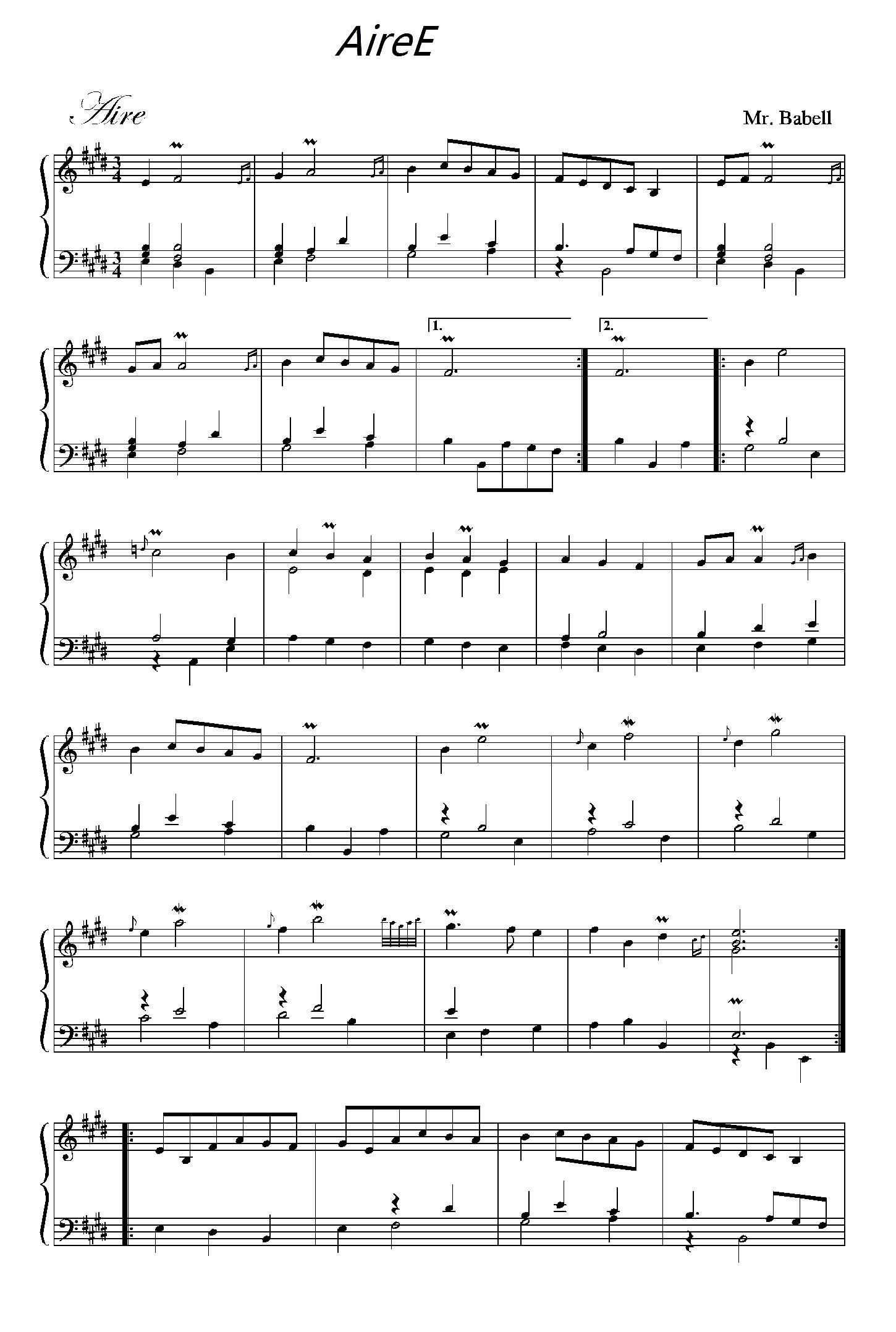 AireE(五字歌谱)1