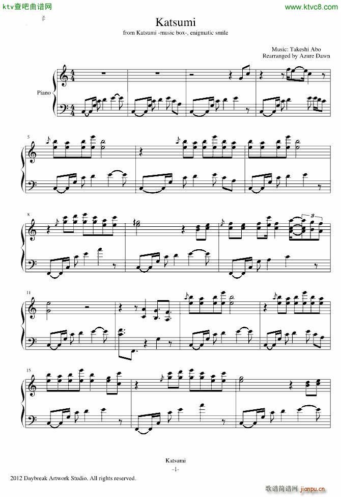 Katsumi(七字歌谱)1