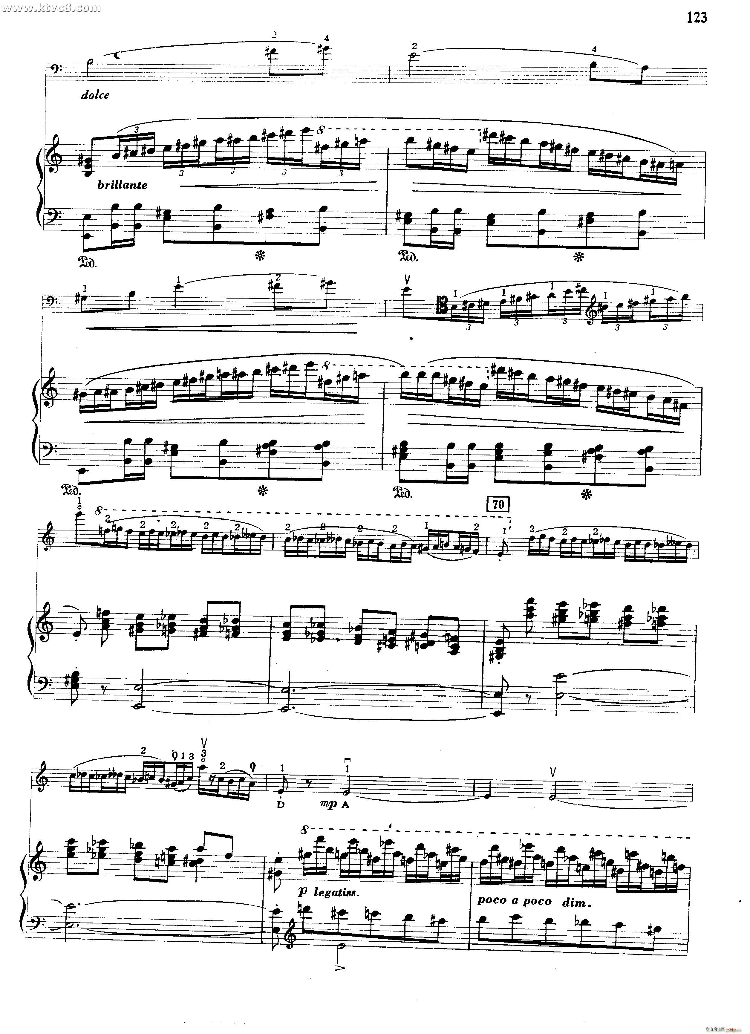 辉煌的波兰舞曲(七字歌谱)7