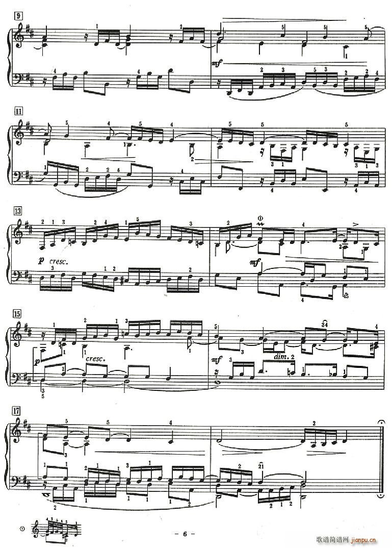 十二首小前奏曲(七字歌谱)6