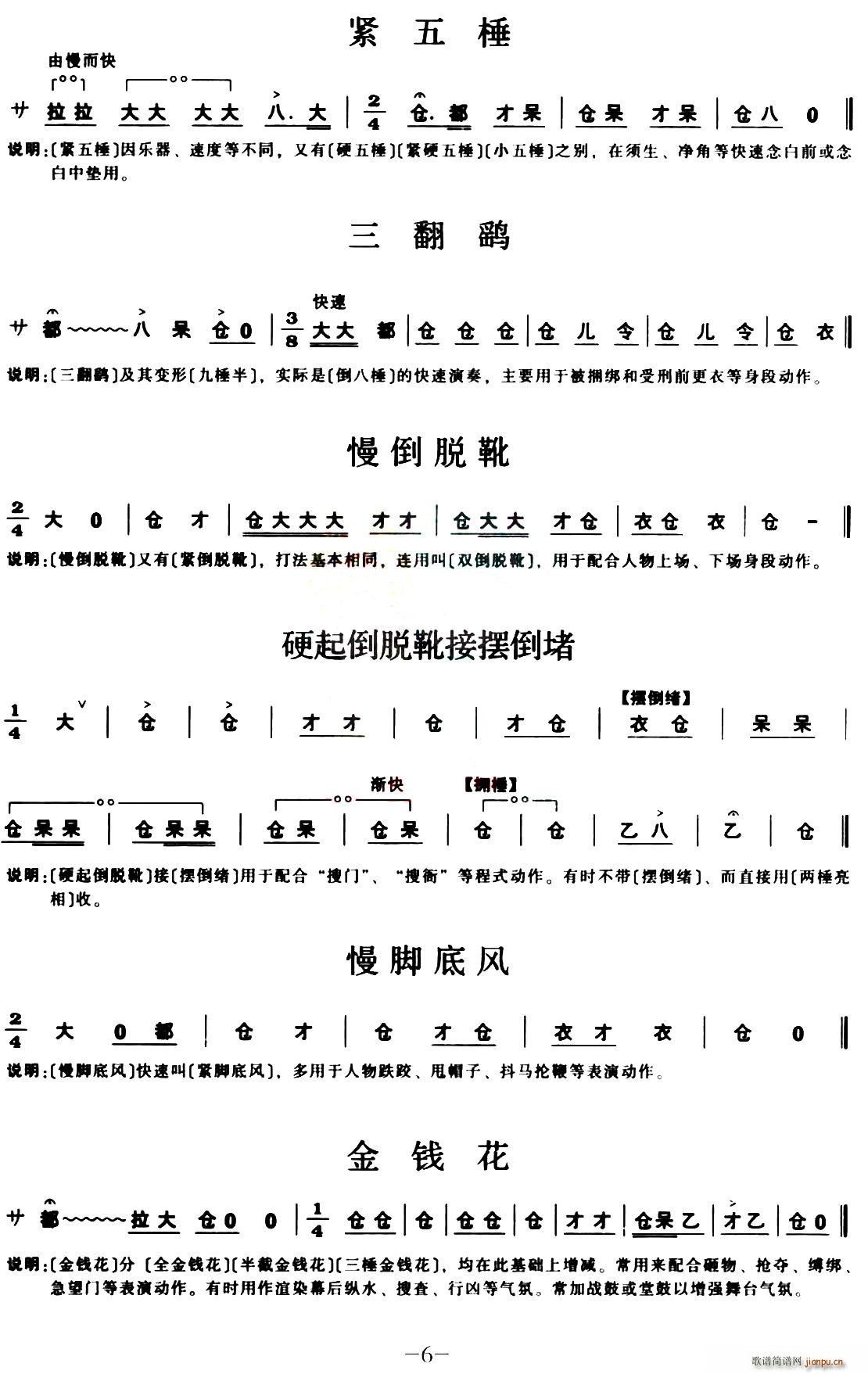 [秦腔]锣鼓谱(七字歌谱)6