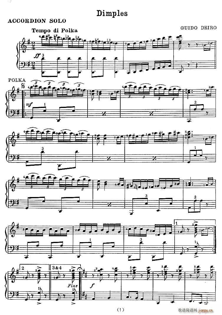 Dimples(七字歌谱)1