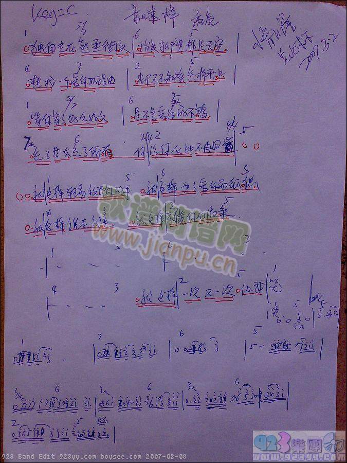 刘嘉亮-就这样(七字歌谱)1