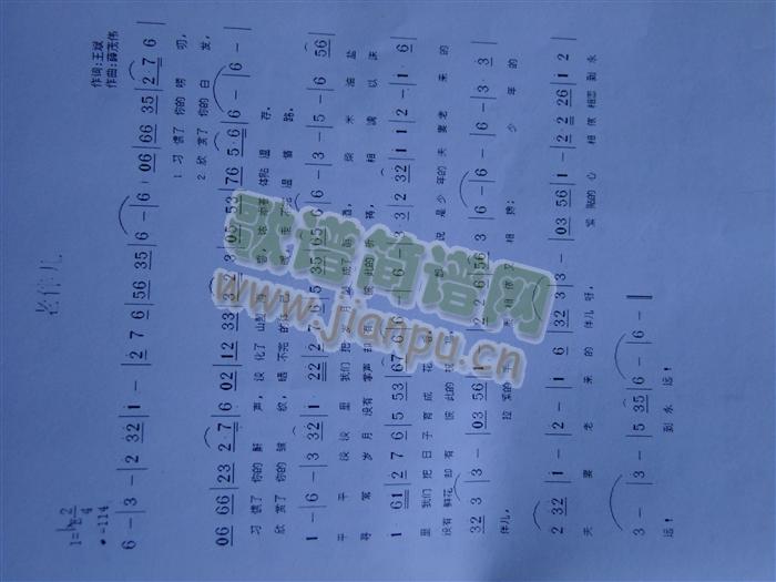 老伴儿(三字歌谱)1