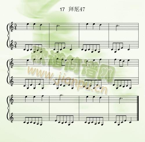 拜厄3(三字歌谱)1