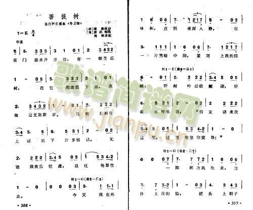 菩堤树(三字歌谱)1