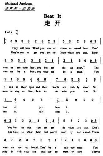 击败它(三字歌谱)1