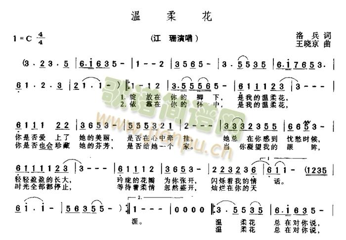 温柔花(三字歌谱)1