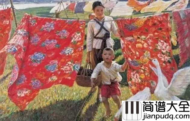 听妈妈讲那过去的事情简谱_儿歌_我们坐在高高的谷堆旁边，听妈妈讲那过去的事情