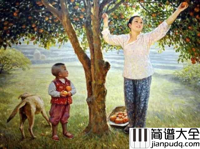 听妈妈讲那过去的事情简谱_儿歌_我们坐在高高的谷堆旁边，听妈妈讲那过去的事情