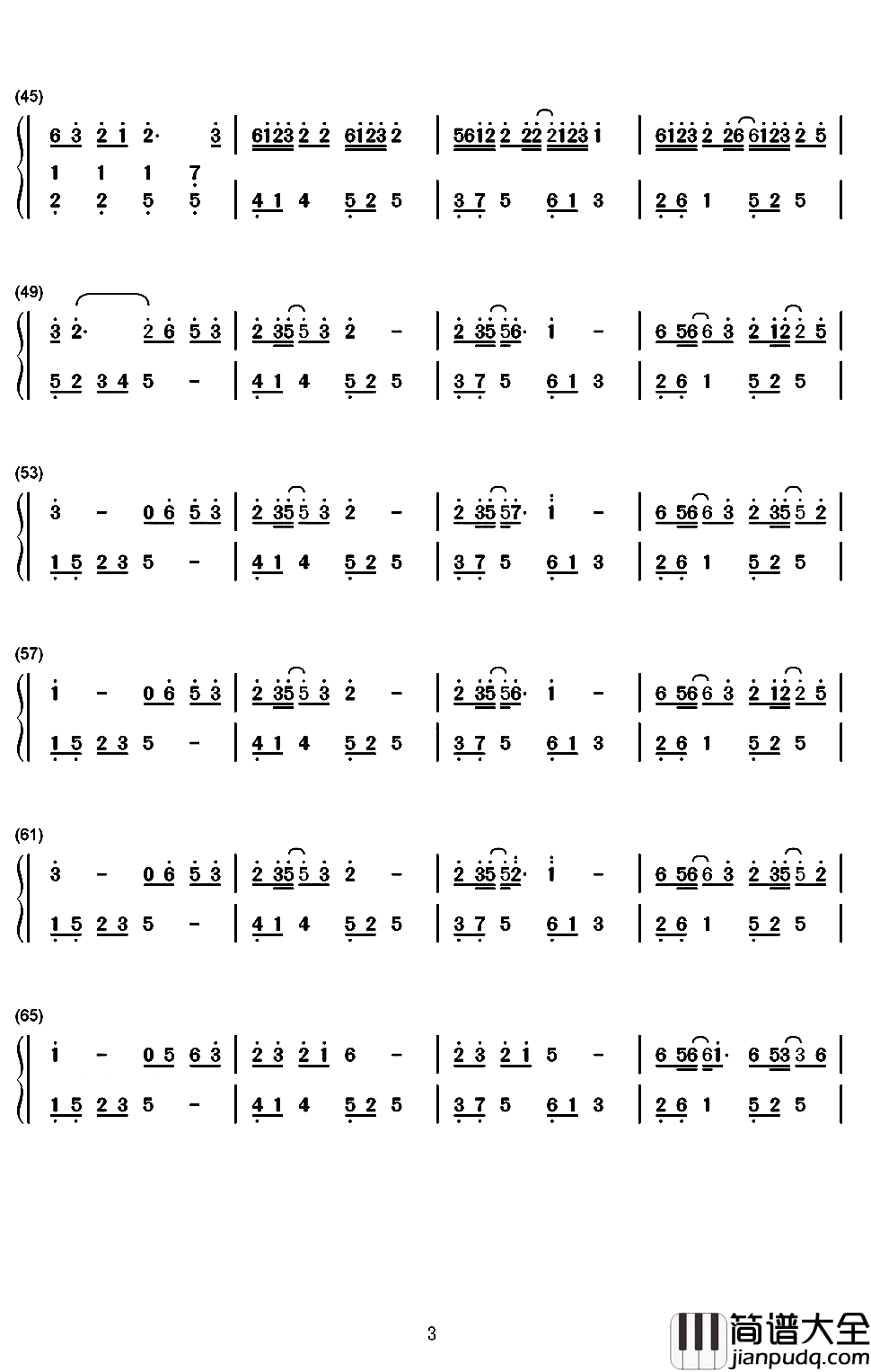 落简谱_艾辰_人间风景也因你憔悴