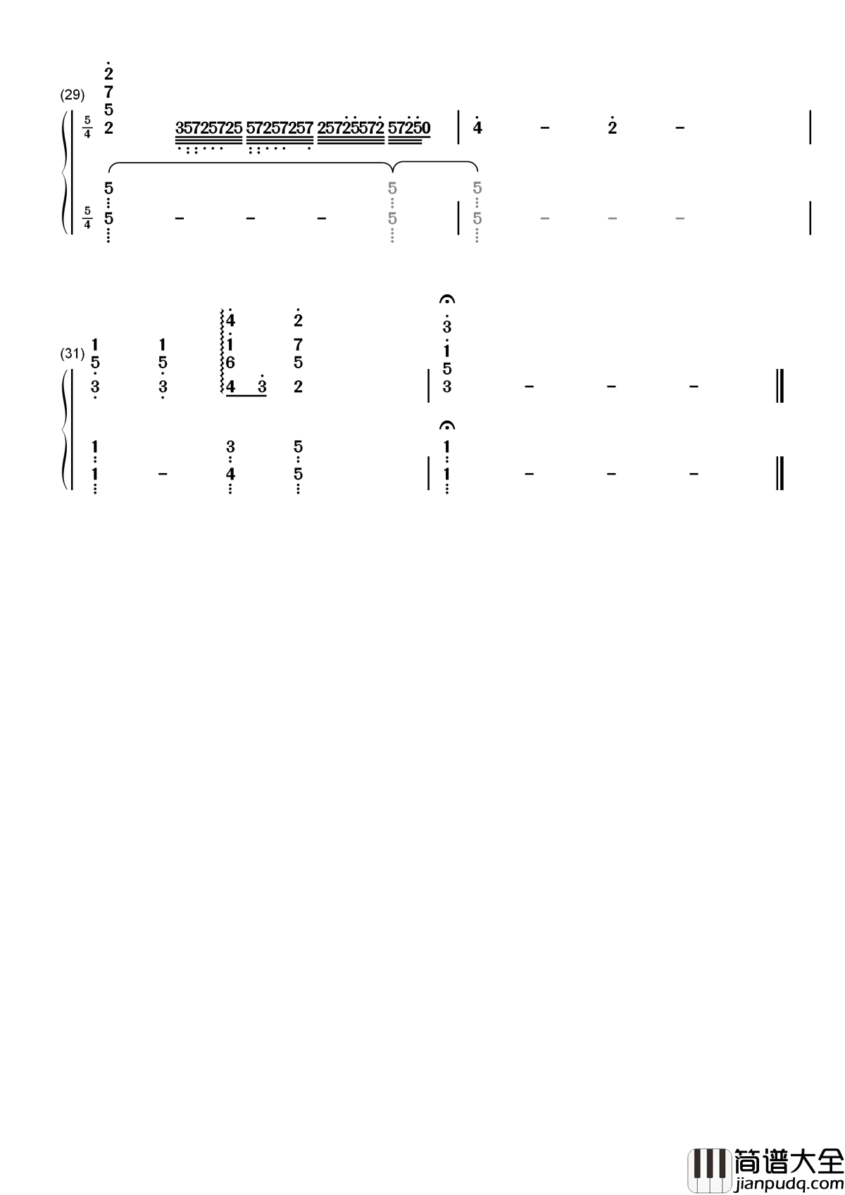 Close_To_You简谱__Cagnet__悠长假期插曲，Don’t_Worry,_Be_Happy