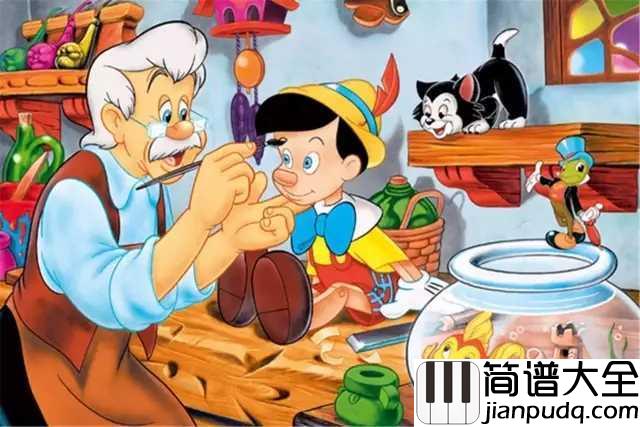 When_You_Wish_upon_a_Star简谱__木偶奇遇记片头曲，和撒谎说bye_bye!