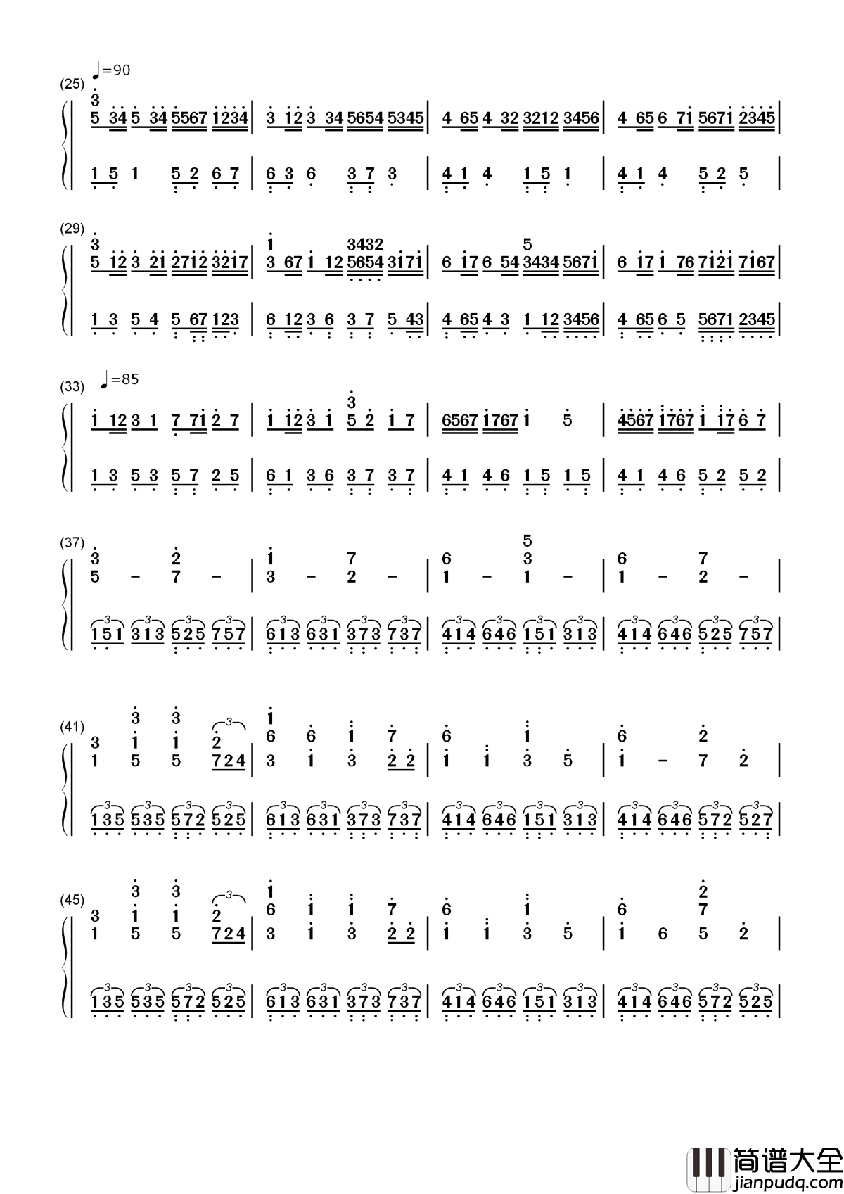 Canon_D大调简谱__通过人造卫星送入太空的古典音乐。