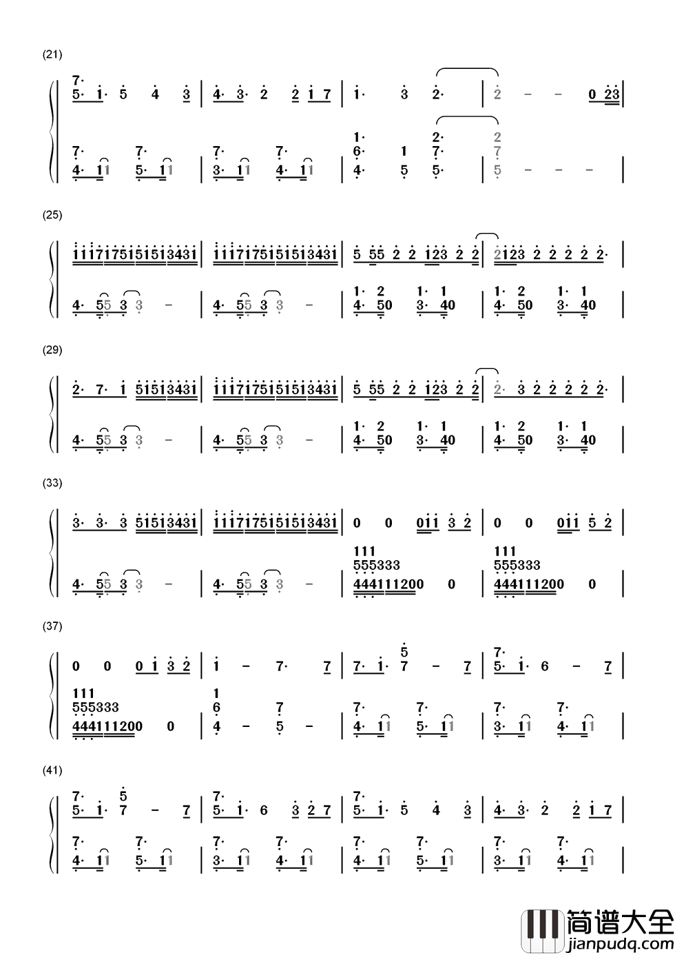 A_Thousand_Miles简谱__Vanessa_Carlton__这一生，千里迢迢，只为及时遇到你