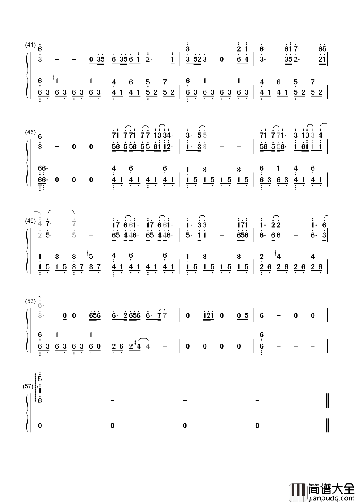 双影简谱_张惠妹/林忆莲_一半人间悔不当初，一半心底了无痕迹