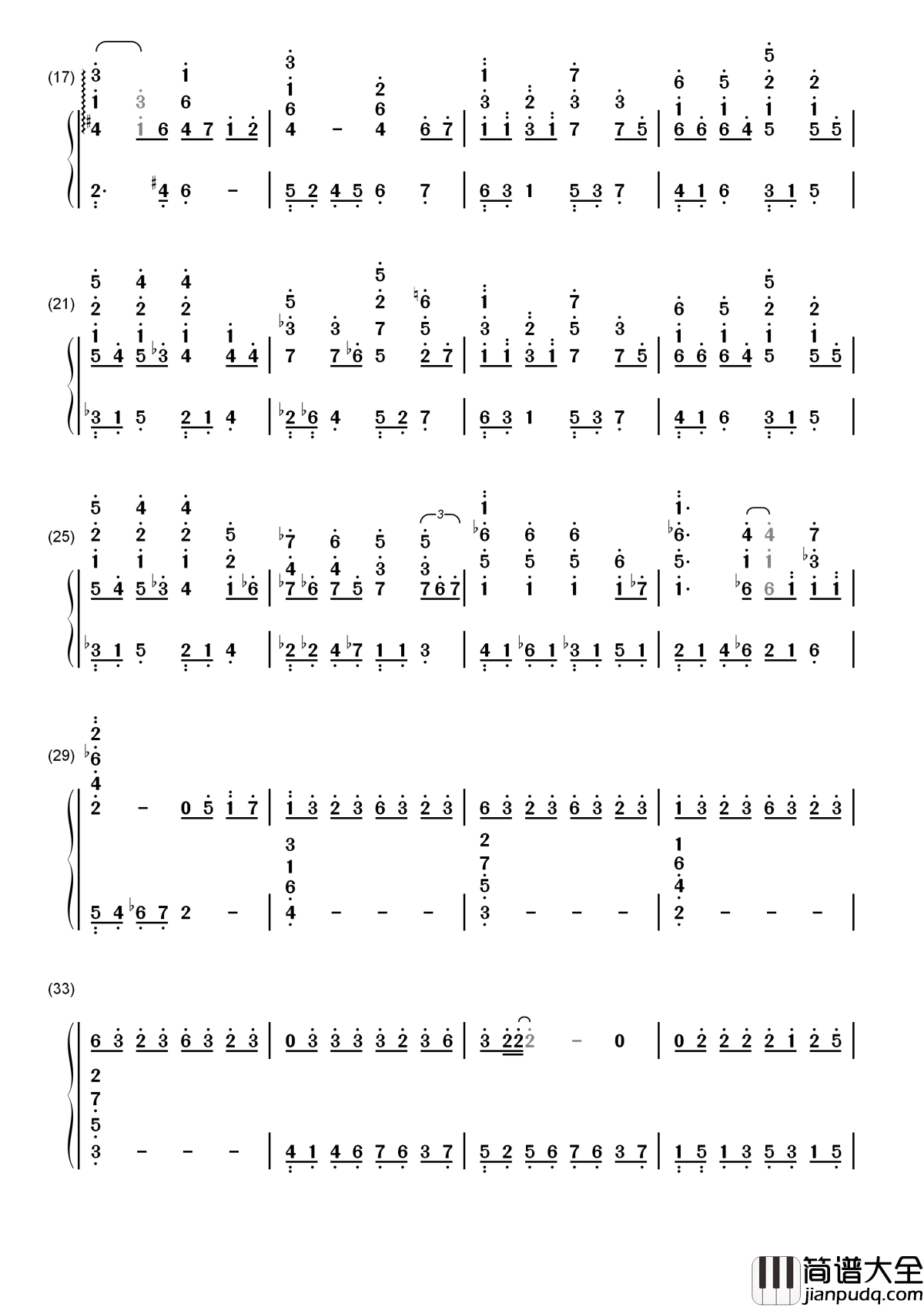 One_Summer's_Day—Day_of_The_River（那一天的河川）简谱__久石譲__千与千寻主题曲