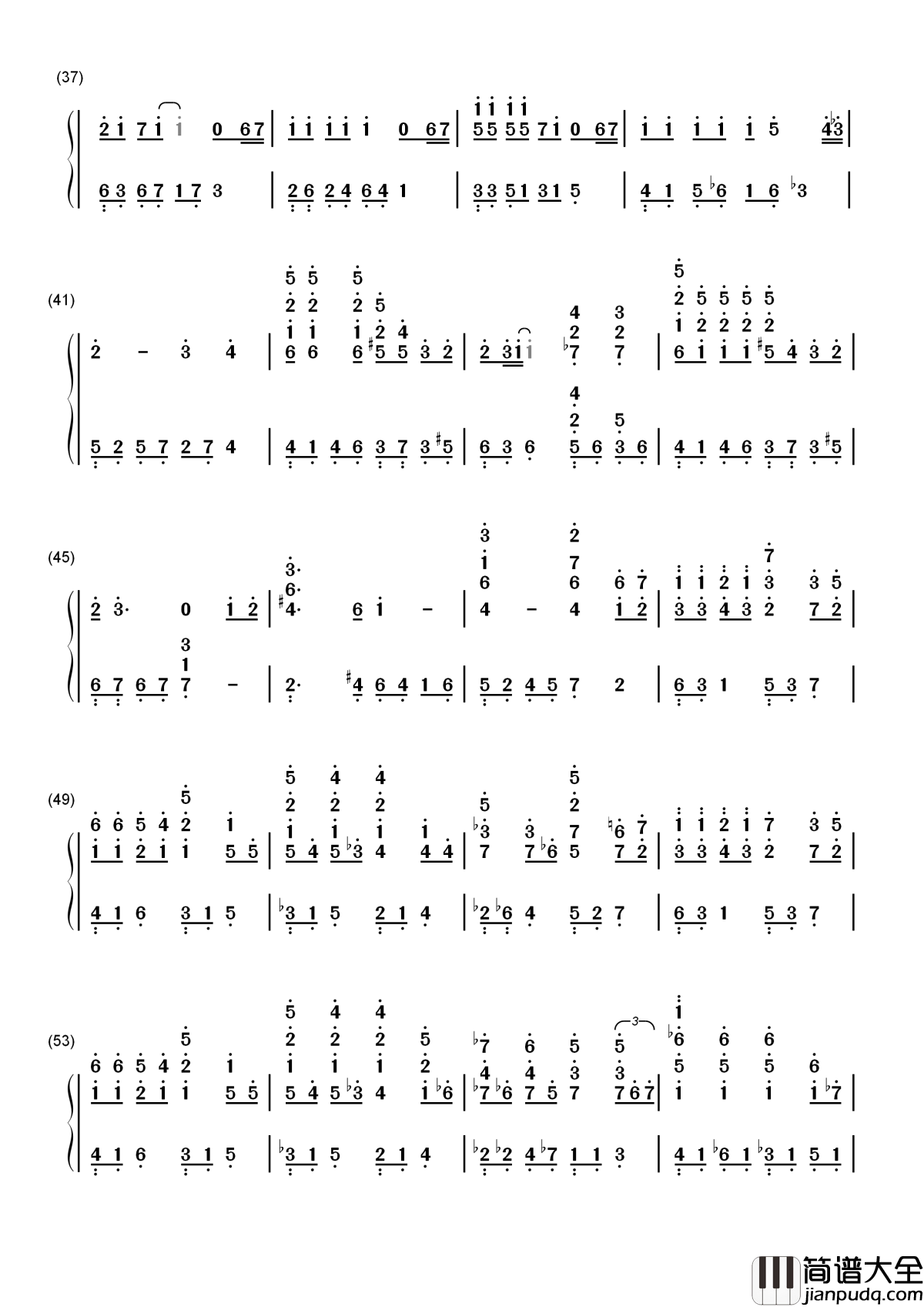 One_Summer's_Day—Day_of_The_River（那一天的河川）简谱__久石譲__千与千寻主题曲