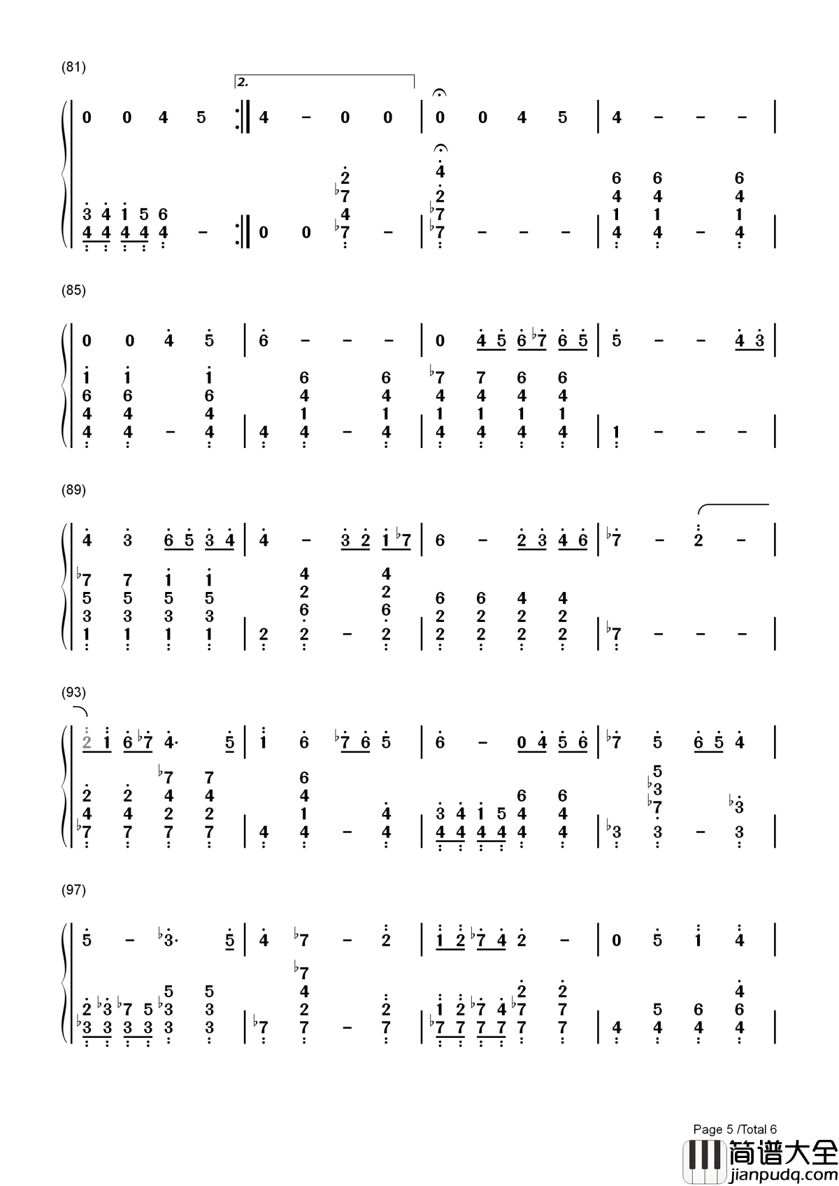 家乡的路简谱__野见祐二__侧耳倾听主题曲，我才不想变成你的包袱，我只想在背后支持你。