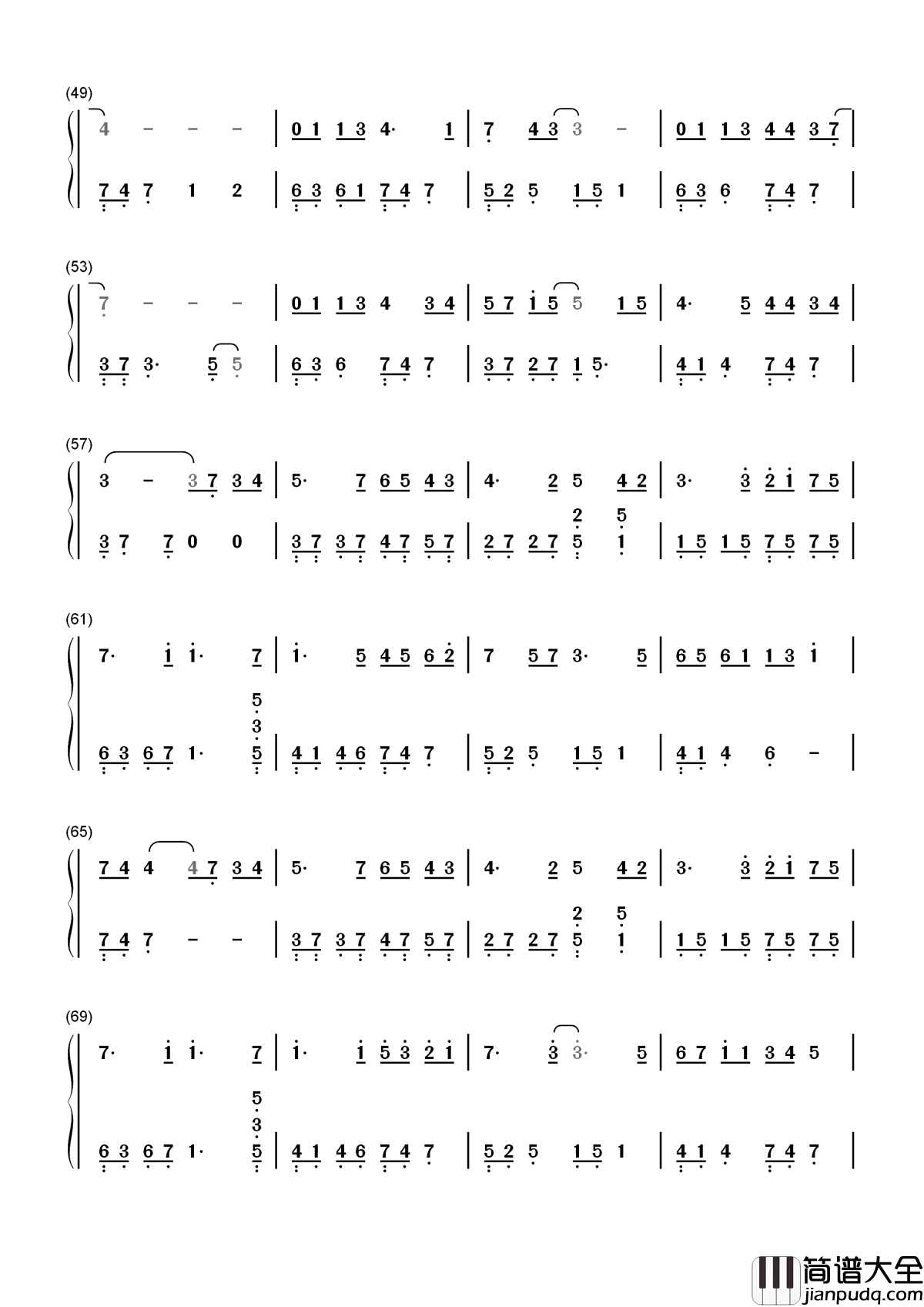 懂了就懂了简谱__李荣浩/岳云鹏__年少时不懂，等懂了，我们也就不再年少