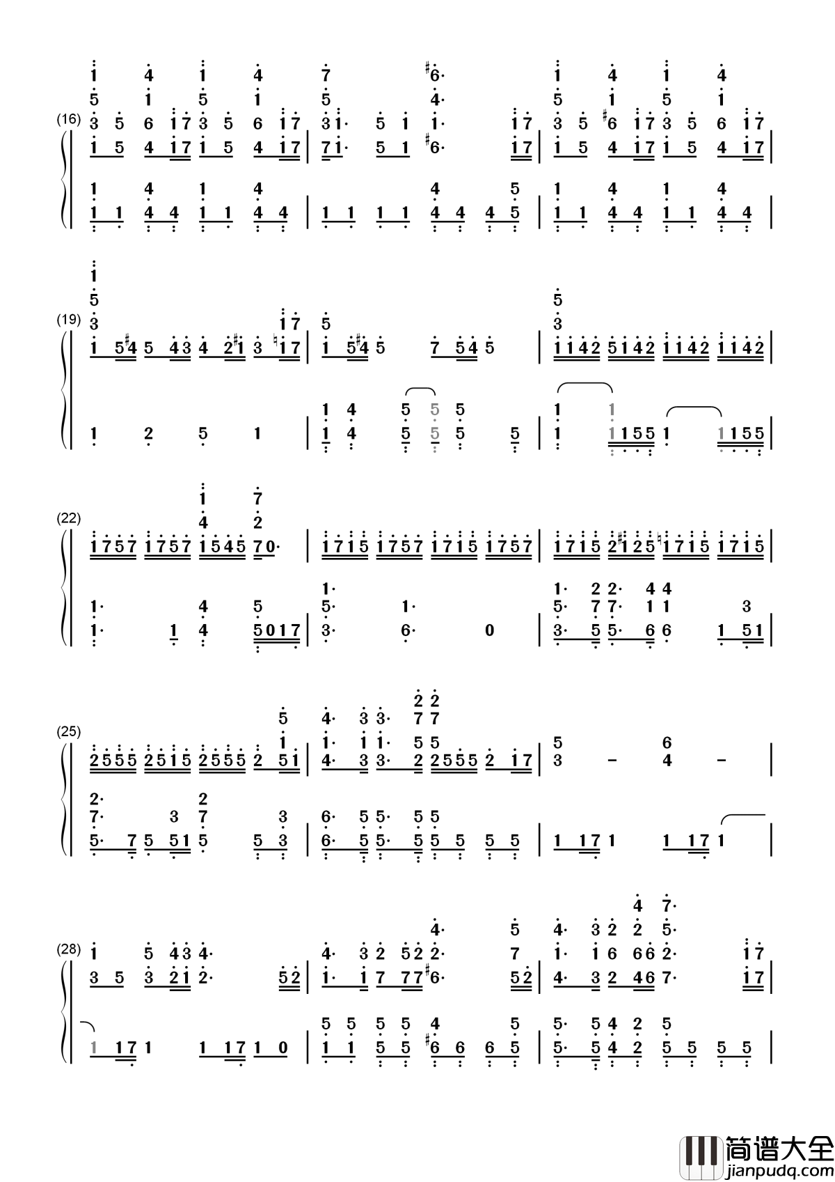 Theme_From_Jurassic_Park简谱__侏罗纪公园主题曲,