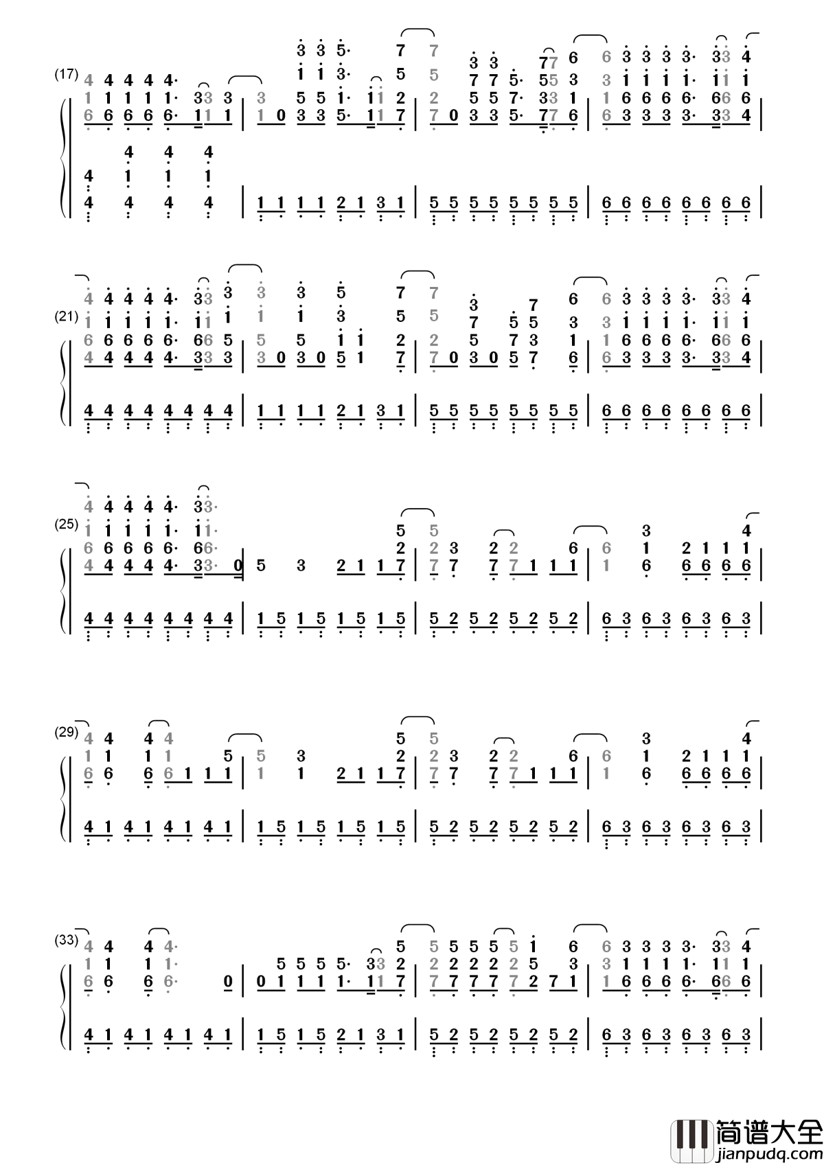 Demons简谱___Imagine_Dragons__九层妖塔主题曲，光明渐淡，所有的罪恶都蠢蠢欲动