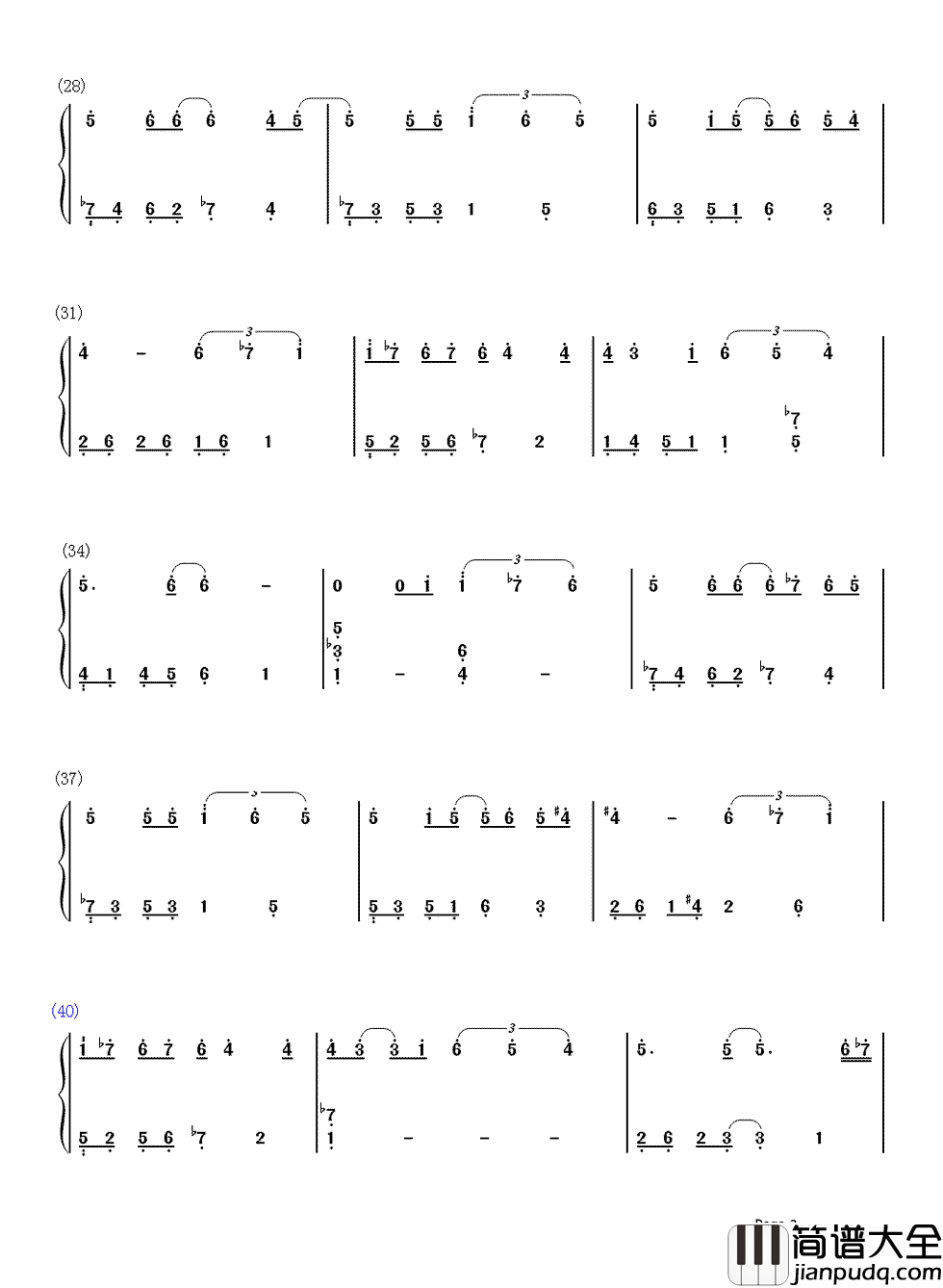 遗失的美好简谱_张韶涵_电视剧海豚湾恋人片尾曲