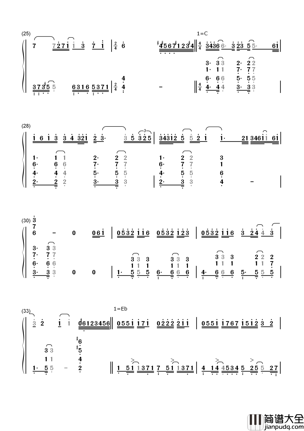 屋顶简谱__温岚;周杰伦__那些年，我们在屋顶看过的星星，唱过的情歌