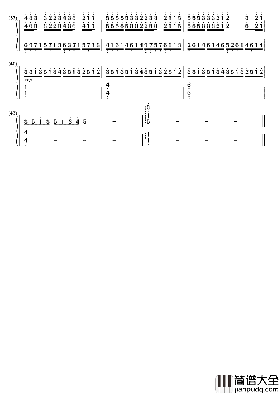 我不配简谱__周杰伦__相逢时满心欢喜，离散时也不悔匆匆