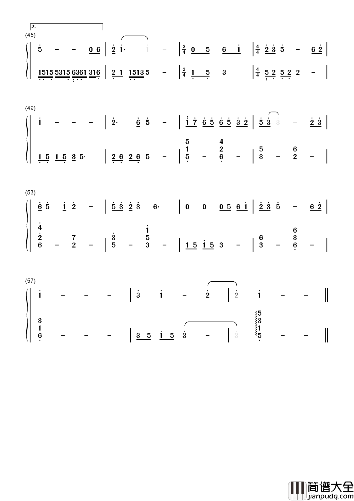雪落下的声音简谱_秦岚/陆虎_电视剧_延禧攻略_片尾曲_琴艺谱