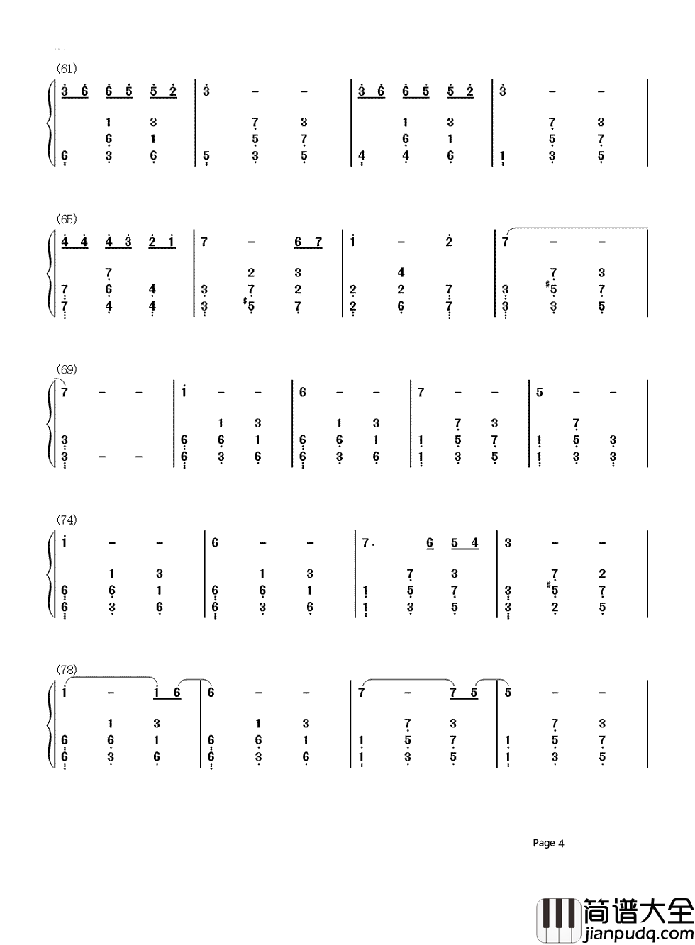 致青春简谱__王菲__永远年轻，永远热泪盈眶