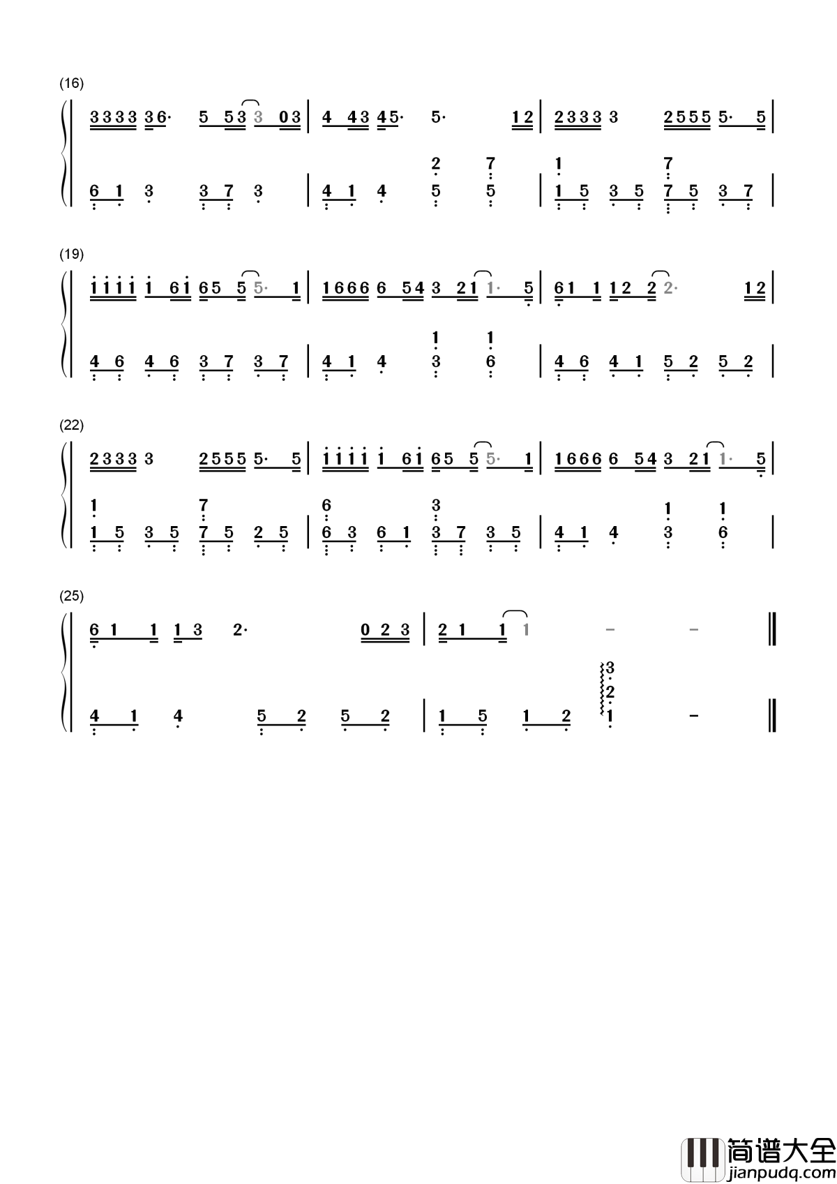 其实都没有简谱__杨宗纬__我们自顾地走在路上，其实什么都没有